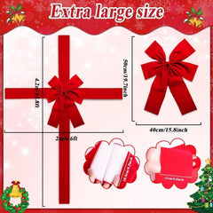 Christmas Door Hanging Bow Ribbon