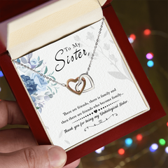 To My Sister - Interlocking Hearts Necklace