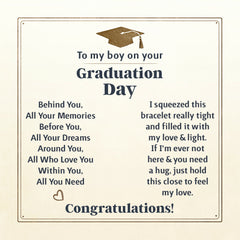 To My Boy Graduation Memories (Love You Forever) – Cross Bracelet