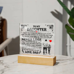 To My Daughter Promise – Acrylic Square