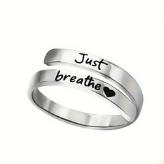 Silver Spiral Heart Ring